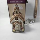Cracker Barrel Ceramic Church Lamp