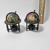 Lot of 2 Vintage Globe Pencil Sharpeners