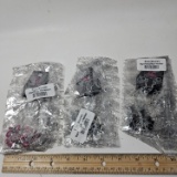 Lot of 3 Paparazzi Rocky Mountain Magnificence Necklaces - 1 Pink, 2 Black, New