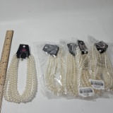 Lot of 5 Paparazzi Vintage Romance Choker Necklaces - New