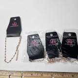Lot of 4 Paparazzi Shore Shimmer Rose Gold Tone Anklets - New