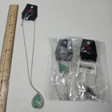 Lot of 3 Paparazzi Come of Ageless Green Necklaces - New
