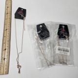Lot of 3 Paparazzi Lock Up Your Valuable Necklaces - New