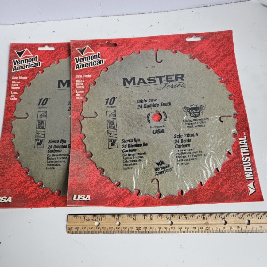 Lot of 2 Master Series 10” Table Saw Blades - New
