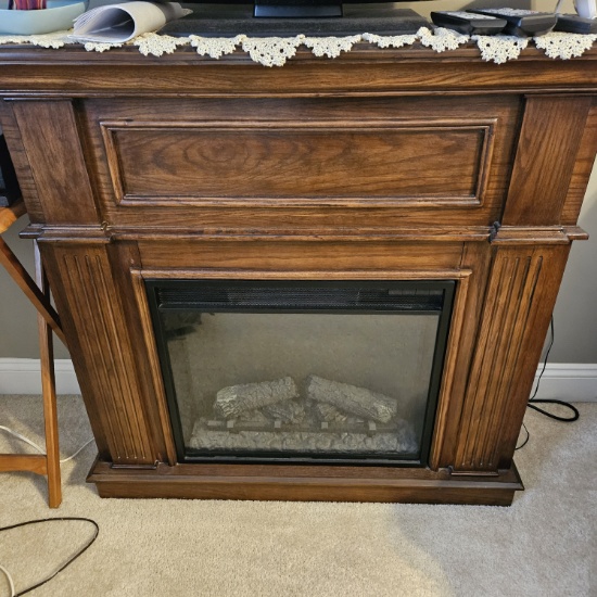 Electric Fireplace with Remote - Works