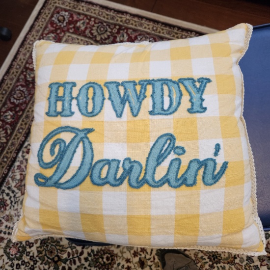 Howdy Darlin’ Throw Pillow