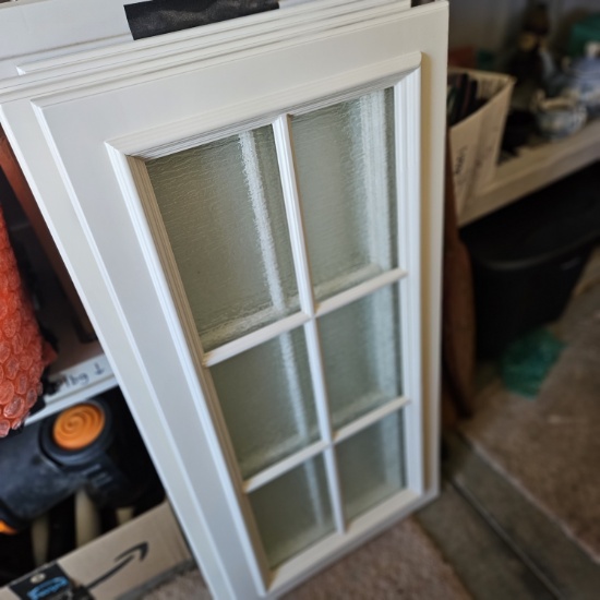 Lot of 4 Cabinet Doors with Glass Panes