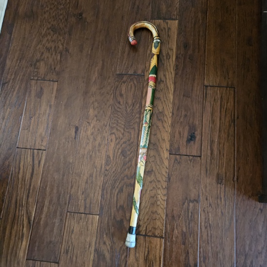 Carved Wood Walking Stick