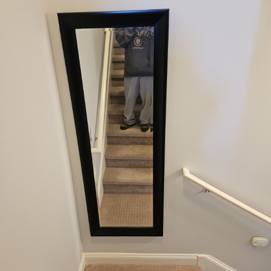Black Full Length Beveled Mirror