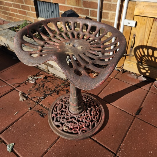 Cast Iron Tractor Seat Stool