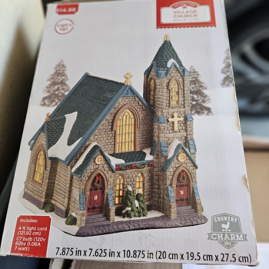 Country Charm Lighted Chapel