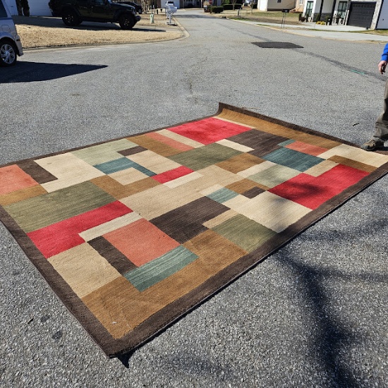 Geometric Color Cube Area Rug