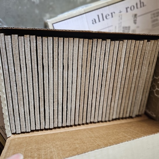 4 Boxes of Allen Roth City Brown Porcelain Tiles