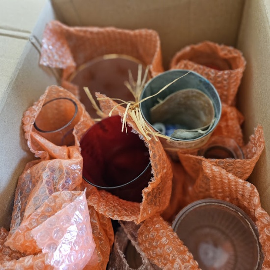 Box Lot of Assorted Vases