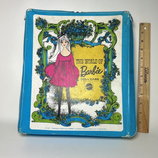 1968 "The World of Barbie" Doll Case FULL of Vintage Doll Clothes & Accessories