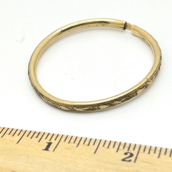 12K Gold Filled Etchhed Baby's Bracelet