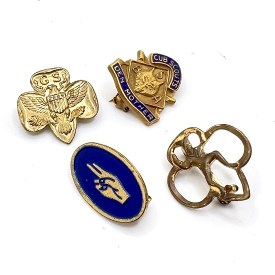 Lot of Vintage Scout Pins