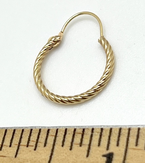 14K Gold Hoop Earring