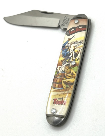 Vintage The Lone Ranger & Tonto Single Blade Pocket Knife Novelty Cutlery Ireland