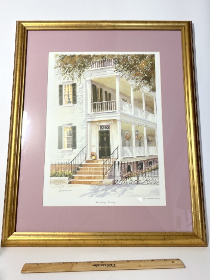 Framed & Matted "Low Country Doorway" Charleston Art Print by Emerson