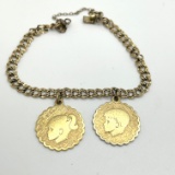 Vintage 1/20 12K Gold Filled Bracelet with Children's Silhouettes Charms