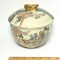 Royal Satsuma Moriage Hand Painted Lidded Bowl Signed Royal Satsuma on Bottom