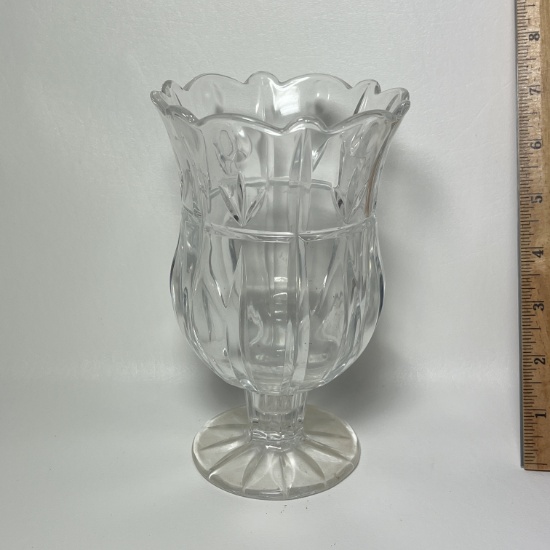 Crystal Tulip Hurricane Vase
