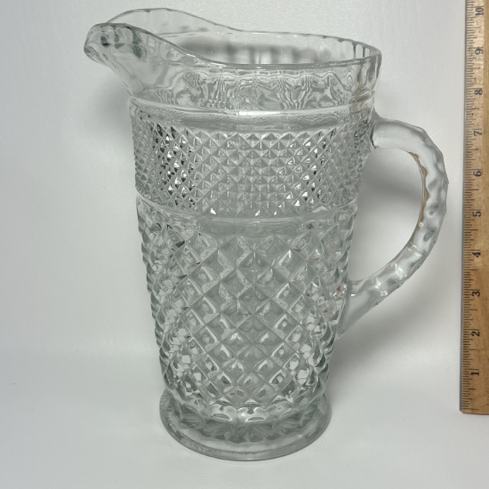 Anchor Hocking Diamond Glass 64 Ounce Pitcher with Wexford Pattern