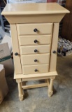 Jewelry Armoire Loaded with Jewelry