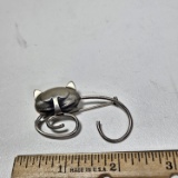 Sterling Silver Cat Pin