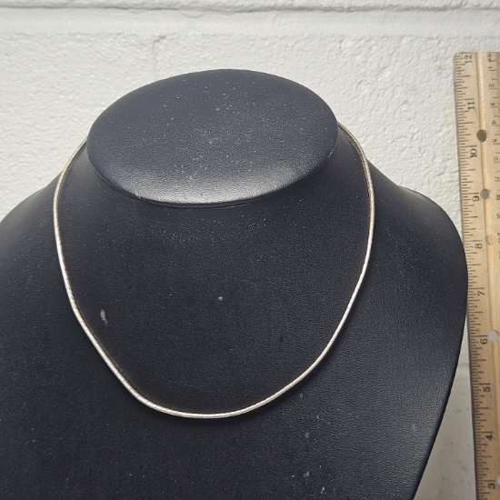 18” Sterling Silver Snake Necklace