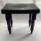 Small Black Lacquered Stool, Heavy