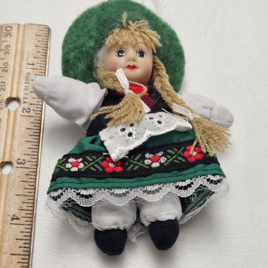 Porcelain Soft Body Swiss Folk Doll