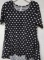 LulaRoe Classic T, Large, Black/White Polka Dots