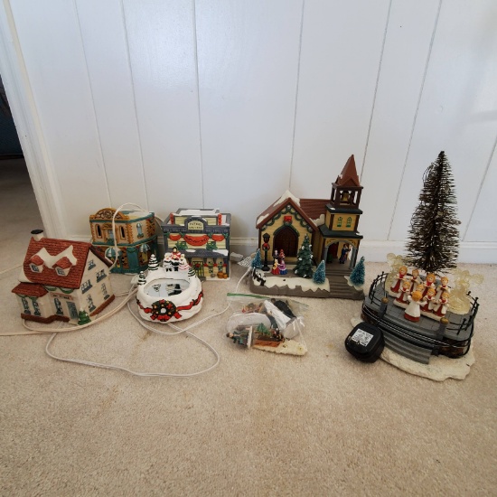 Light Up Christmas Village and Accessories