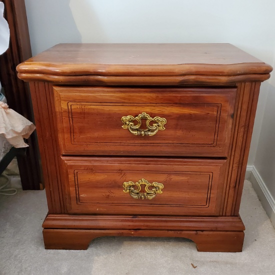 Broyhill Solid Wood Night Stand with Two Drawers
