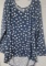 LulaRoe “Elizabeth” Tunic, 3XL, Blue / White Polka Dot