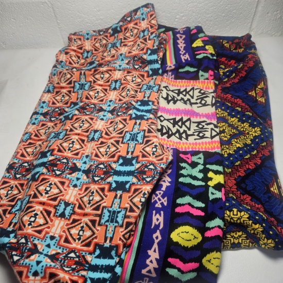 3 Pairs LulaRoe Assorted Tall & Curvy Leggings