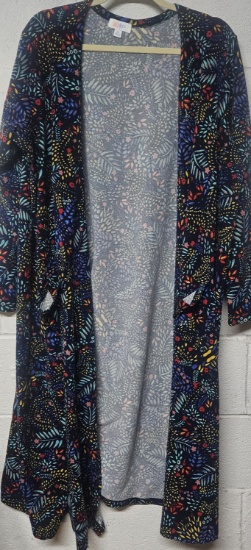 LulaRoe “Sarah” Cardigan, XL, NWT