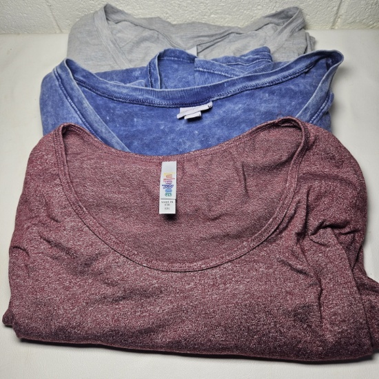 Lot of 3 LulaRoe Solid Tops, 3XL
