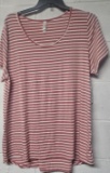 LulaRoe “Classic T” Pink Stripe, 3XL, NWT