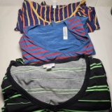 Lot of 3 LulaRoe Striped Tops, 3XL