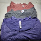 Lot of 3 LulaRoe Solid Tops, 2XL