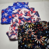 Lot of 3 LulaRoe Tall & Curvy Leggings, Patriotic