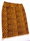LulaRoe Animal Print Pattern Lightweight Pencil Skirt Size Large