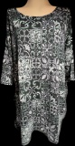 Black, Green & Gray Print LulaRoe “Irma” Top Size XL