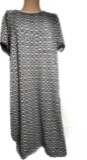 White & Black LulaRoe Long Dress with Breast Pocket Size Large
