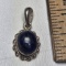 Sterling Silver Lapis Lazuli Oval Pendant