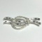 Silver Tone Rhinestone Brooch Signed on Back