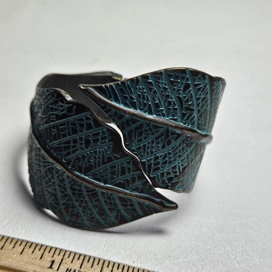 Cuff Bracelet, Leaf Design
